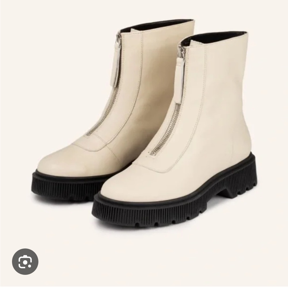 Cream Zip Boot - Picture 2 of 11